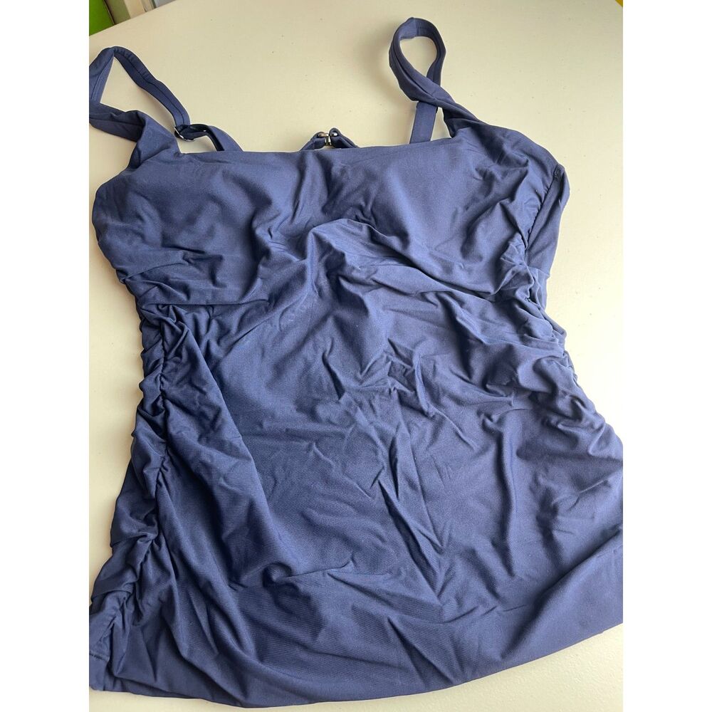 Athleta Deep Navy Ruched Tankini Swim Top – Size L